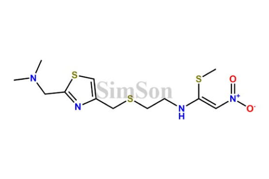 (Z)-N-(2-(((2-((dimethylamino)methyl)thiazol-4-yl)methyl)thio)ethyl)-1-(methylthio)-2-nitroethenamine