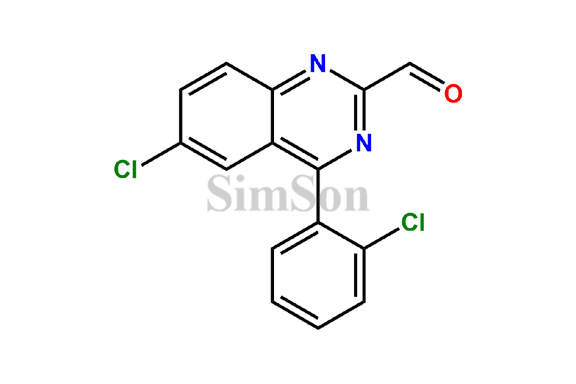 6-chloro-4-(2-chlorophenyl)quinazoline-2-carboxal
